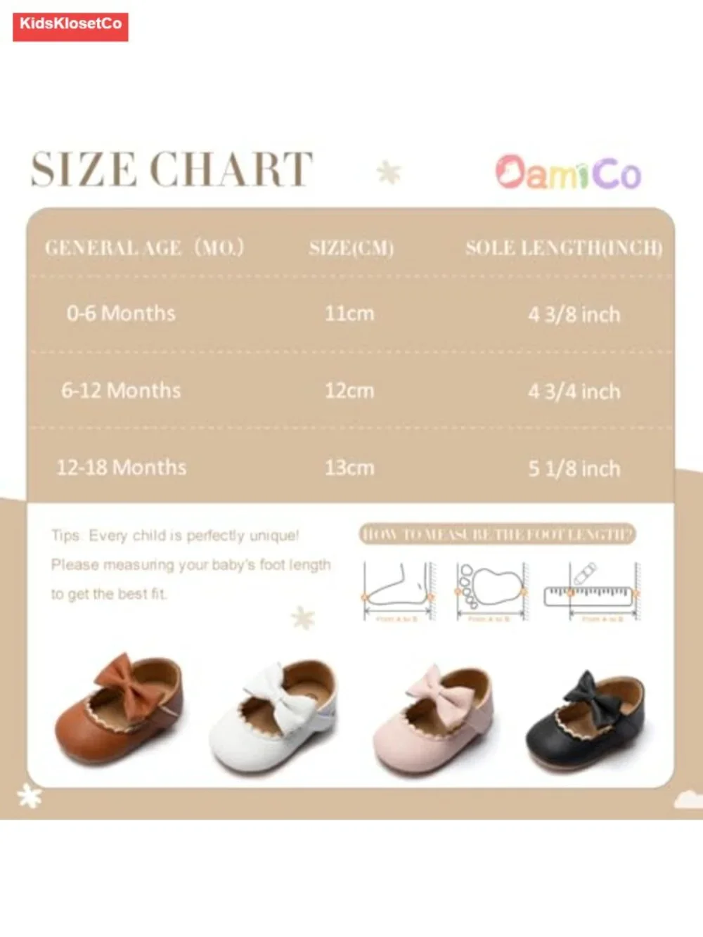 Baby Girls Mary Jane Flats Infant Princess Dress Shoes Non-Slip PU Leather